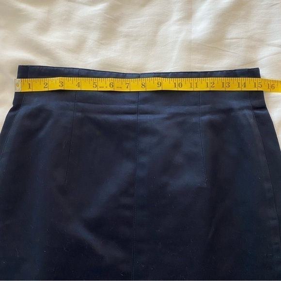 WOMEN’S ESCADA dark navy blue/black pencil skirt w/ slit at front size 10 - Picture 4 of 7
